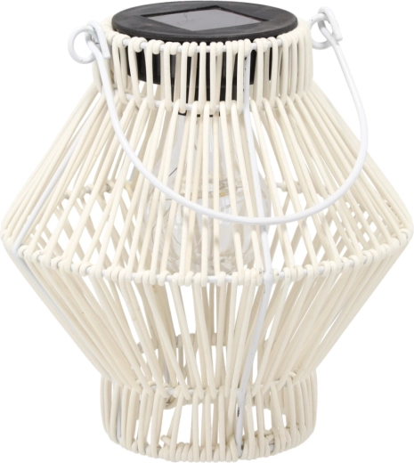 Bela sončna lampijonka 19 cm z LED