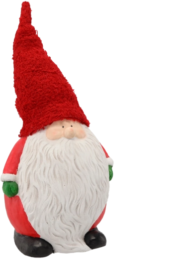 Božični keramični škrat z rdečo kapo 24 × 20,5 × 29/37 cm