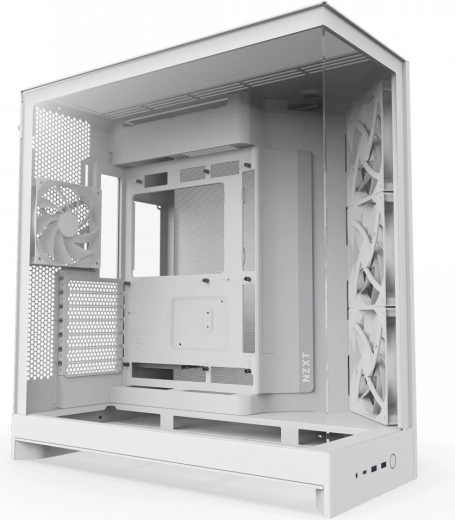 NZXT H9 Flow bela mid-tower ohišje s panoramskim steklom