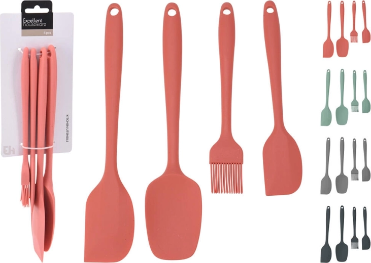 Silicone Kitchen Utensil Set 4-piece – mixed colors