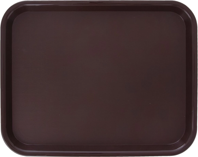 Servirni pladenj iz plastike (UH) 45,5 × 35,5 cm rjav