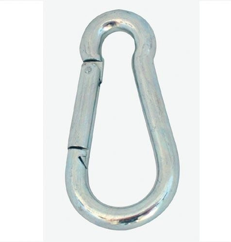 Steel Carabiner 80 × 8 mm, Zinc-Plated (10 pcs)