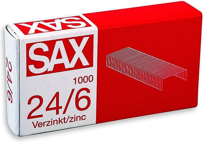 Spone za spenjanje 24/6, pocinkane, 1000 kos