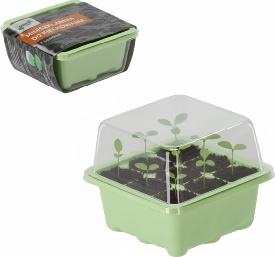 Mini rastlinjak za kalitev s 9 celicami