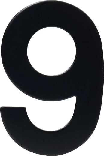 Hišna številka 9, 95 mm, nerjaveče jeklo, črna mat