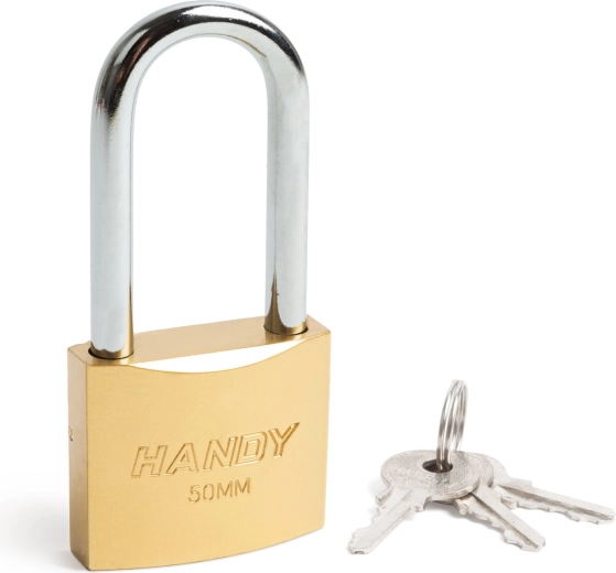 Long shackle padlock 50 mm with a 7.5 mm diameter shackle