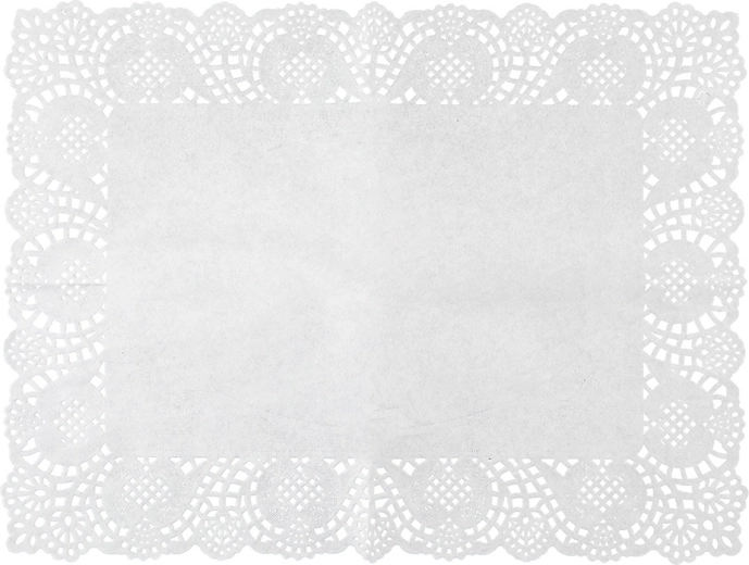 Set of 8 rectangular paper cake napkins 40 × 30 cm, white - 8 pcs