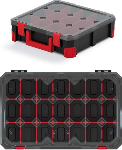 Organizator TITAN z 21 predelki, prozoren polikarbonatni pokrov