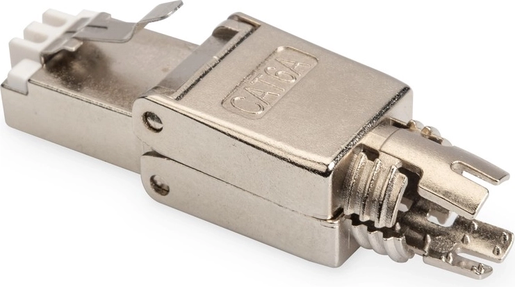 Terenski montažni konektor RJ45 DIGITUS Cat 6A, oklopljen, brez orodja, PoE++, 10GbE
