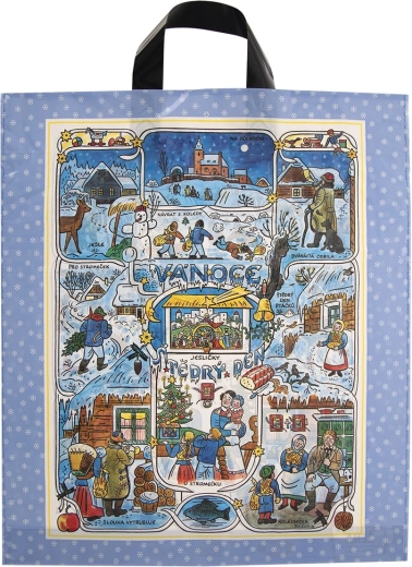 Torba iz umetne mase z motivom J. Lada 40 × 46 cm