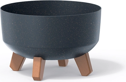 Cvetlični lonec Gracia Low Eco Wood 23,5 cm – antracit