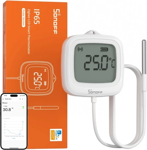 Zigbee temperaturni senzor SONOFF SNZB-02LD z LCD-zaslonom in sondo