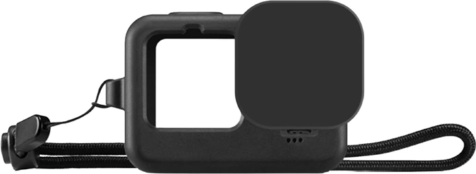 Puluz silicone case for GoPro HERO12/11/10/9 Black with lens cover and wrist strap - 1 piece