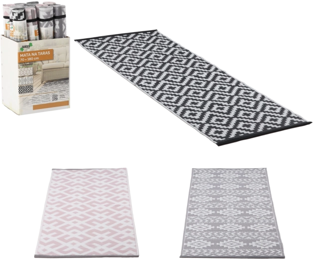 Zunanji tekač za teraso 70 × 180 cm, mešanica vzorcev