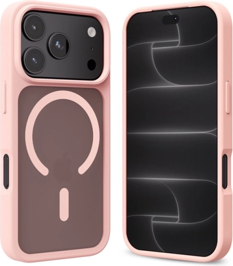 Crong Hybrid Matte Magnetic ovitek MagSafe za iPhone 18 Pro Max / 17 Pro Max – Rožnata