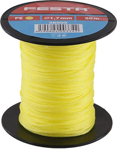 Zidarska vrvica FESTA 1,7 mm × 50 m, rumena