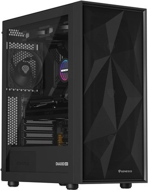 genesis diaxid 605f midi tower črna z usb‑c