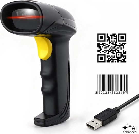 Qoltec čitalnik črtnih kod 1D in 2D z USB