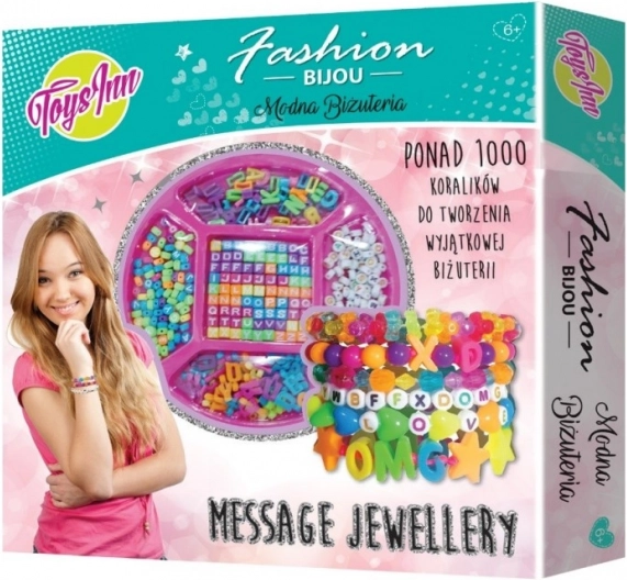 Komplet za izdelavo zapestnic s črkami Message Jewellery