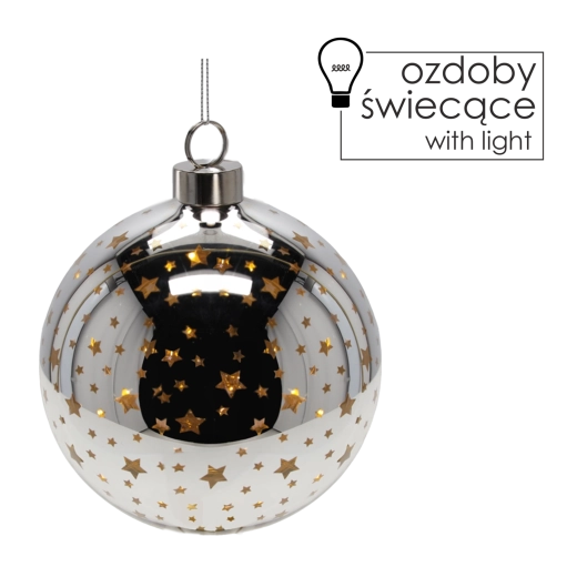 Eleganten srebrn dizajn z zvezdami