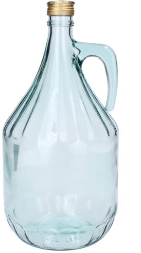 Stekleni demižon 3 l z kovinskim navojnim zapiralom