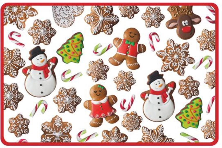 Božično plastično pogrinjalo Medenjaki 28,5 × 44 cm