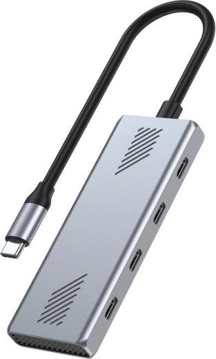 USB‑C hub 4× USB‑C 10 Gb/s, USB 3.2 Gen 2, kovinsko ohišje