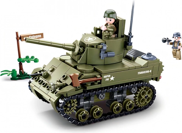 Sluban Army WW2 mali zavezniški tank – sestavljanka
