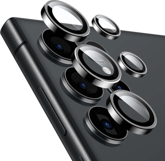 Zaščitno steklo za objektiv fotoaparata za Samsung Galaxy S24 Ultra črno