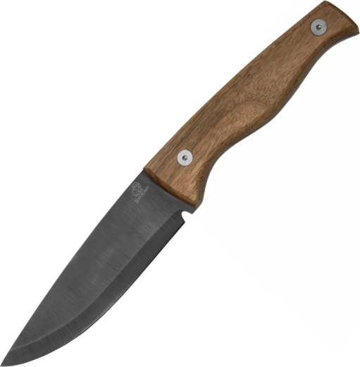Beavercraft BSH3 Bushcraft Knife Nightfall outdoor knife 11.5 cm, walnut wood, leather sheath