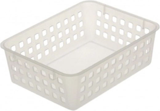 Plastična mini košarica, prozorna, 18,3 × 14 × 6,2 cm