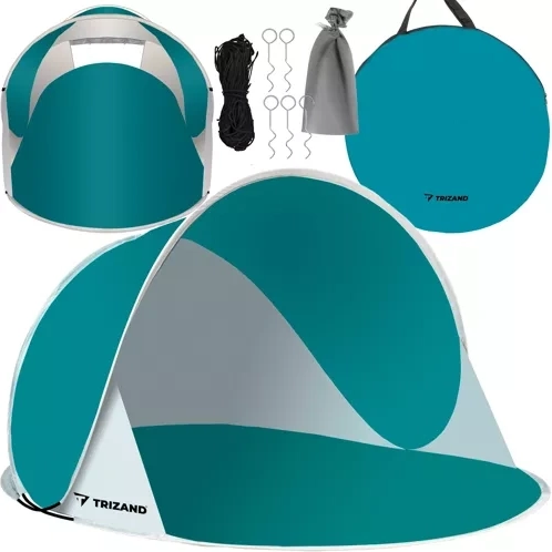 Plažni pop-up šotor Trizand 190 × 120 × 86 cm z UV zaščito
