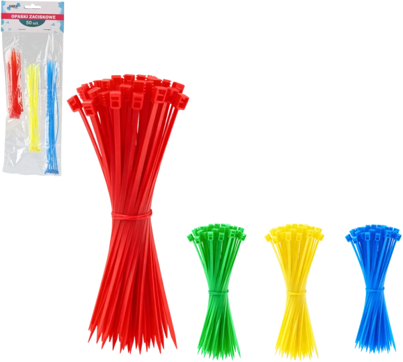 Set 50 enkratnih vezic za rastline, barvne