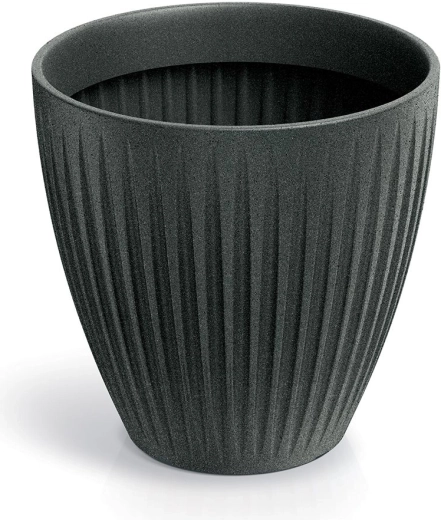 Cvetlični lonec Latia Round Midl 60 cm – črni granit