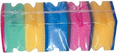 Oblikovana gobica za pomivanje posode 8,5 × 7 × 4,5 cm, mešanica barv (5 kosov)