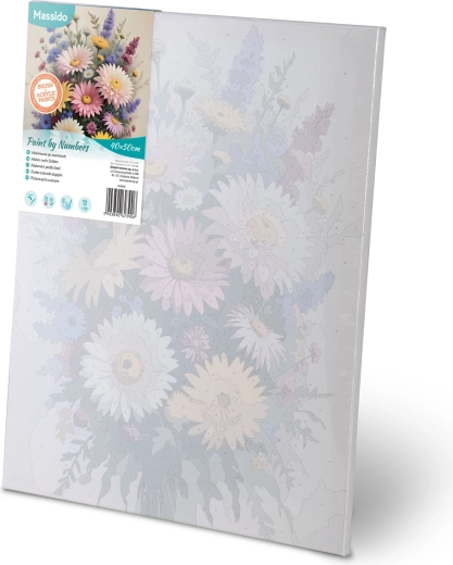 Predtiskano in oštevilčeno platno na okvirju