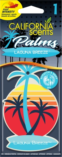 Viseči osvežilec za avto CALIFORNIA SCENTS Laguna Breeze – palme