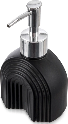 Stekleni dozirnik za milo, črn, 180 ml