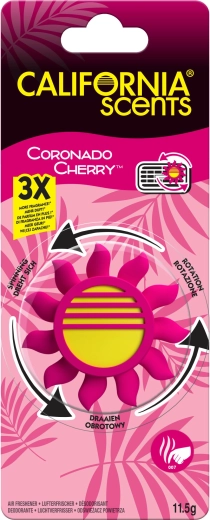 CALIFORNIA SCENTS Coronado Cherry Car Vent Freshener with Rotating Mechanism