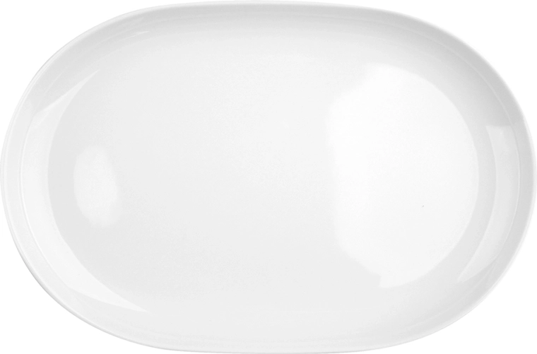 Servirni polkrožnik Mariapaula Moderna bel 33 cm