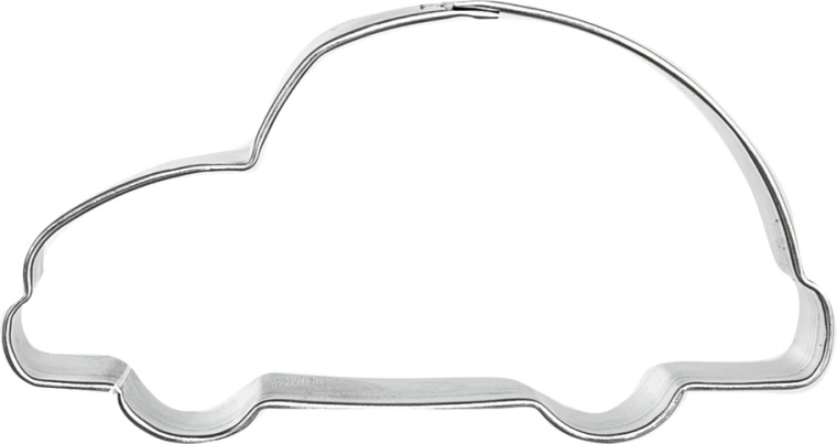 Stainless steel car-shaped cookie cutter, 7.5 cm