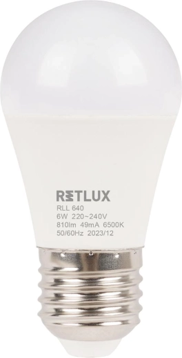 RETLUX mini globe LED bulb E27 6 W daylight white
