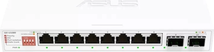 Nekrmljeno stikalo 8× 2,5G + 2× 10G SFP+ QG-U1080