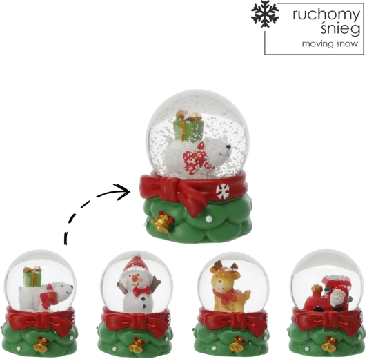 Christmas LED Snow Globe with Figurine - 1 piece