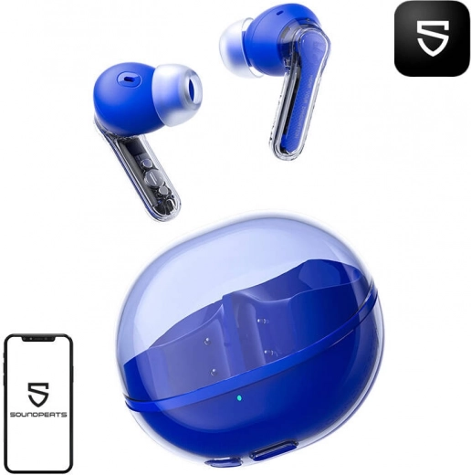 brezžične slušalke TWS SoundPEATS Clear modra