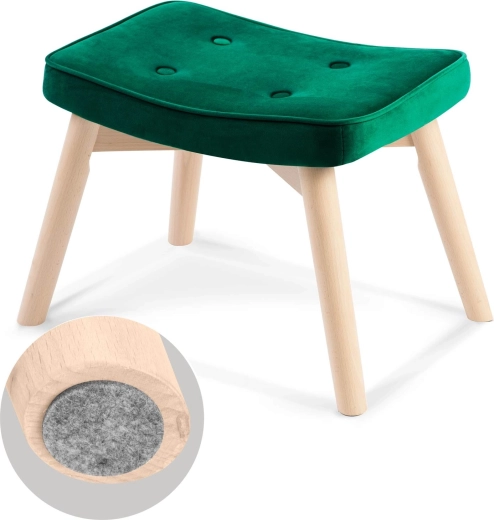 Stable wooden legs and floor-friendly design