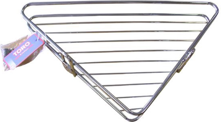 Kotna kopalniška polička 34 × 25 × 4 cm, kromirano kovinsko