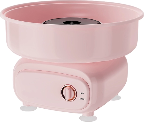 Rožnat domači stroj za sladkorno peno s kompletom