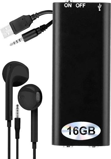 16 GB memory for up to approx. 400 hours of recording