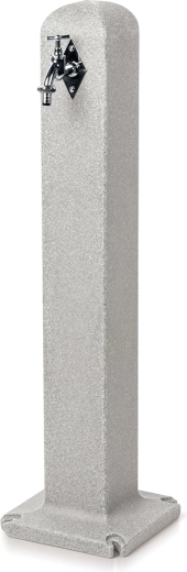 Vrtni steber s pipo v hladkem sivem granitu